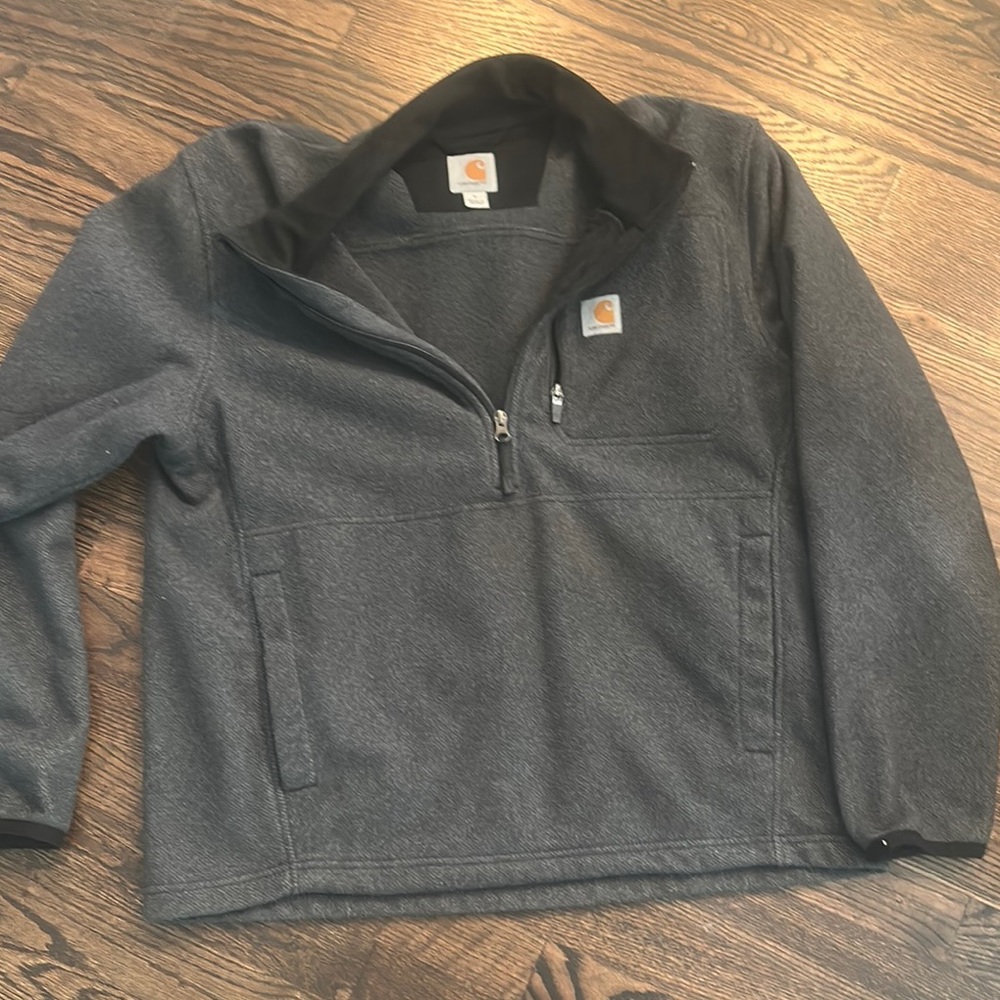 Carhartt Men’s Dark Gray Fleece Pullover Jacket